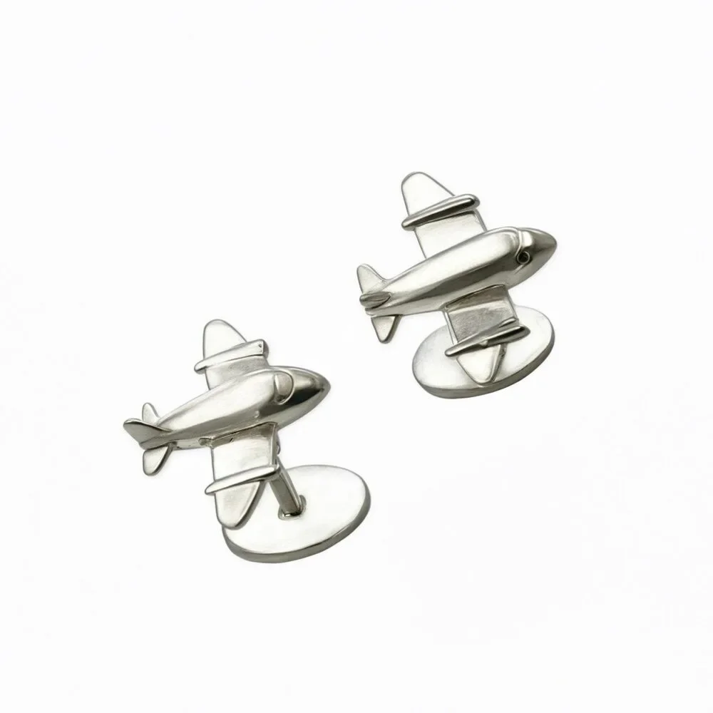 Tiffany & Co Airplane Cufflinks Sterling Silver 9 Grams Estate TIF919